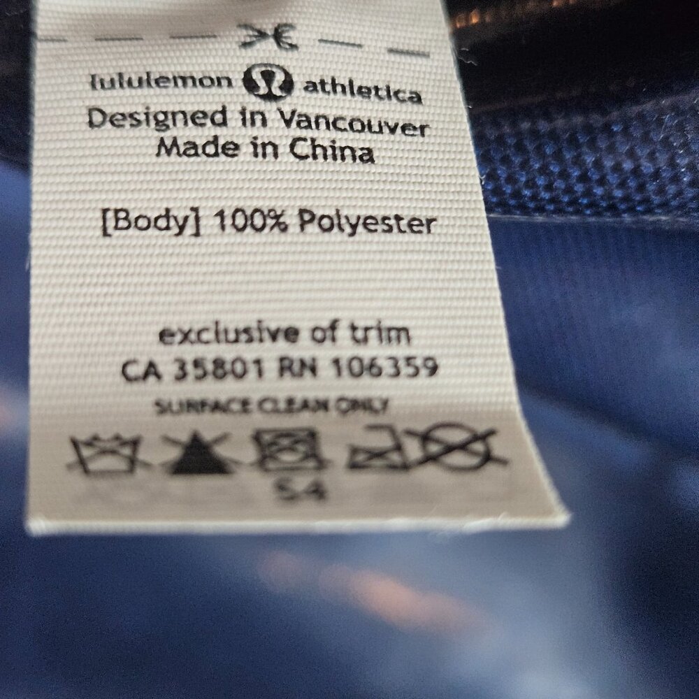 Lululemon Athletica Duffel Gym Yoga Bag Large Blue - Picture 10 of 10